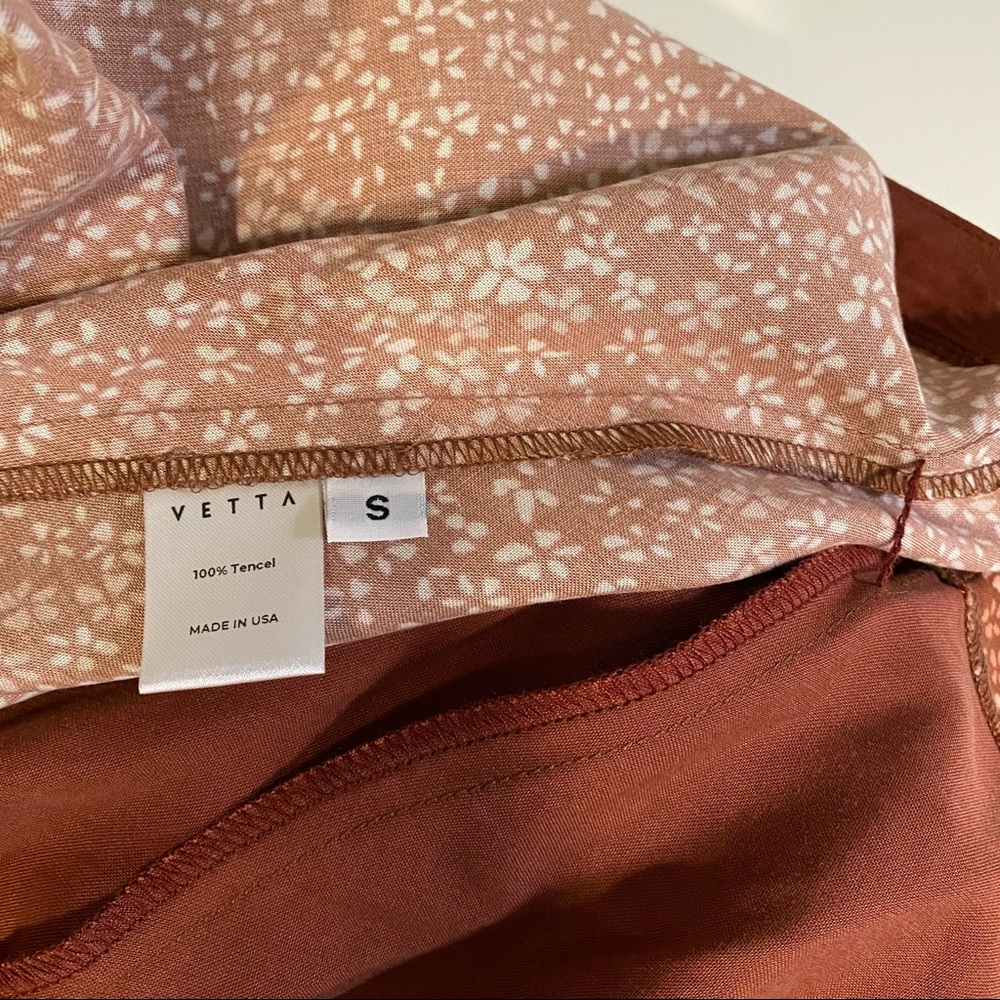 VETTA Rust Floral Midi Skirt - Picture 7 of 7